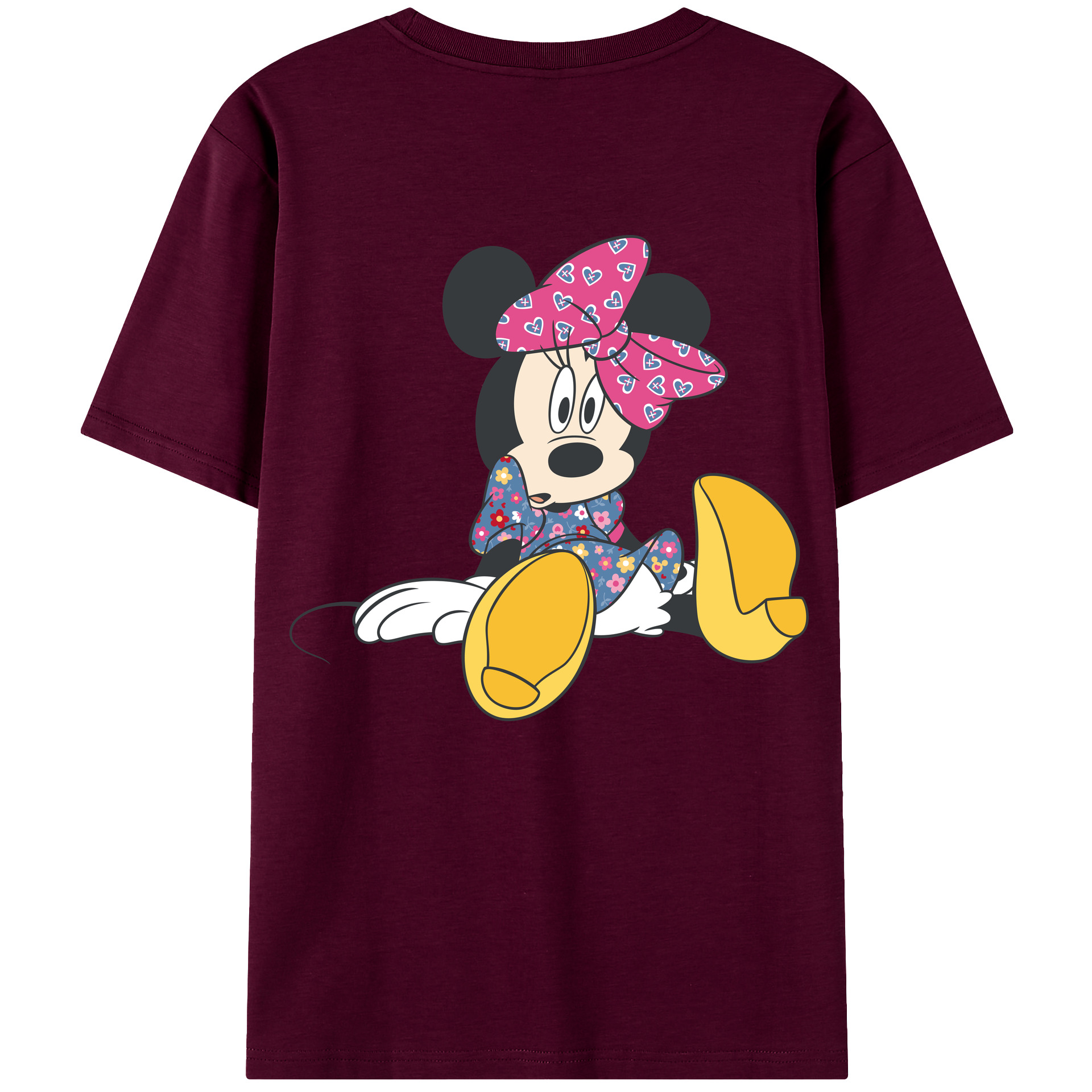 （画像用） ミッキーマウス Mickey Mouse レディース半袖Tシャツ(バックプリント)